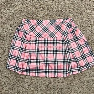 Chic Pink Plaid Women's Skort